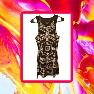 Black & white top with black sequins